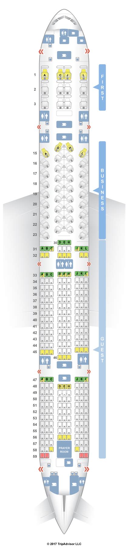boeing 777-300 saudia seat map